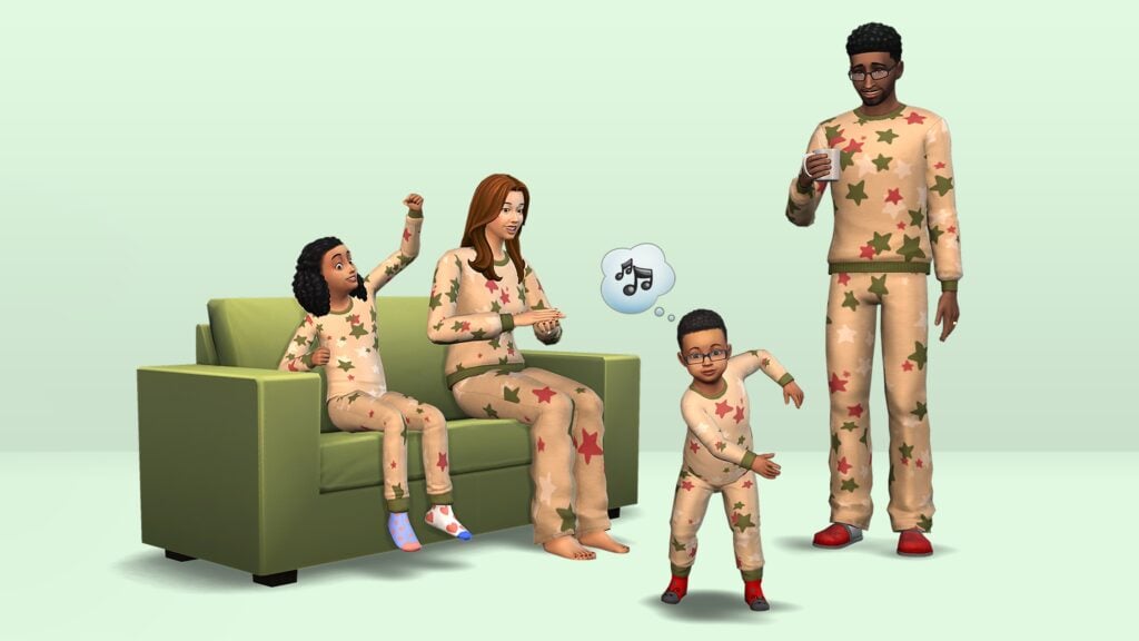 The Sims 4 Sleepover Sleepwear Set Screen