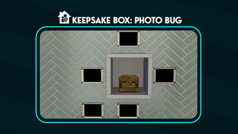 The Sims 4 Black Photo Bug: Keepsake Box Breaks Photos
