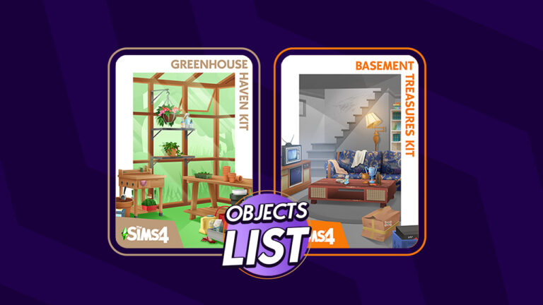 The Sims 4 Basement and Greenhouse Kits: Items List