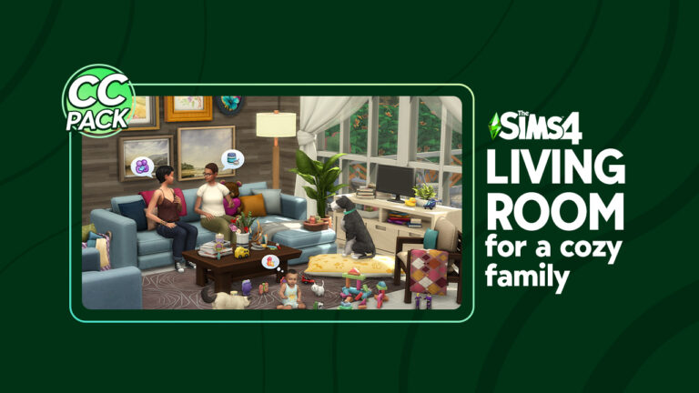 The Sims 4 Custom Content: Living Room for a Cozy Family Overview