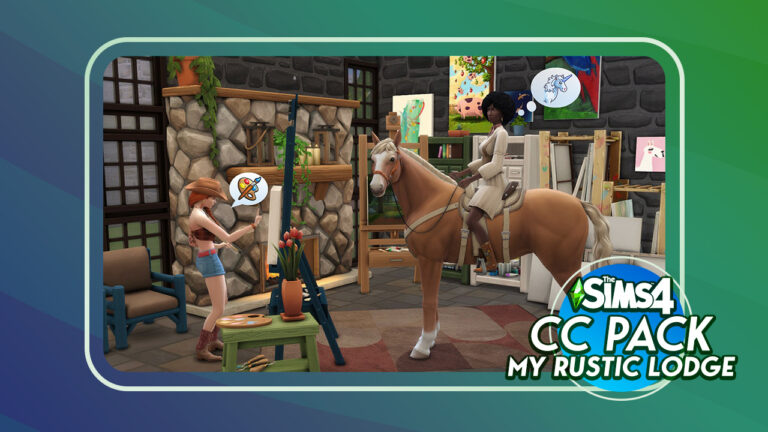 The Sims 4 Custom Content: Art Studio My Rustic Lodge Overview