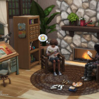 SixamCC Art Studio Rustic Lodge CC Pack The Sims 4