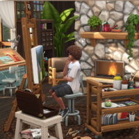 SixamCC Rustic Art Studio CC Pack The Sims 4 01