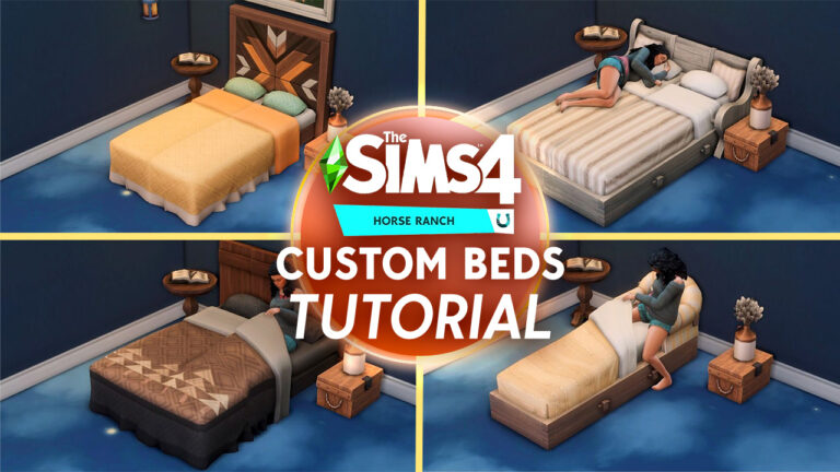 Create Colorful Custom-Made Beds from Sims 4 Horse Ranch Items Only