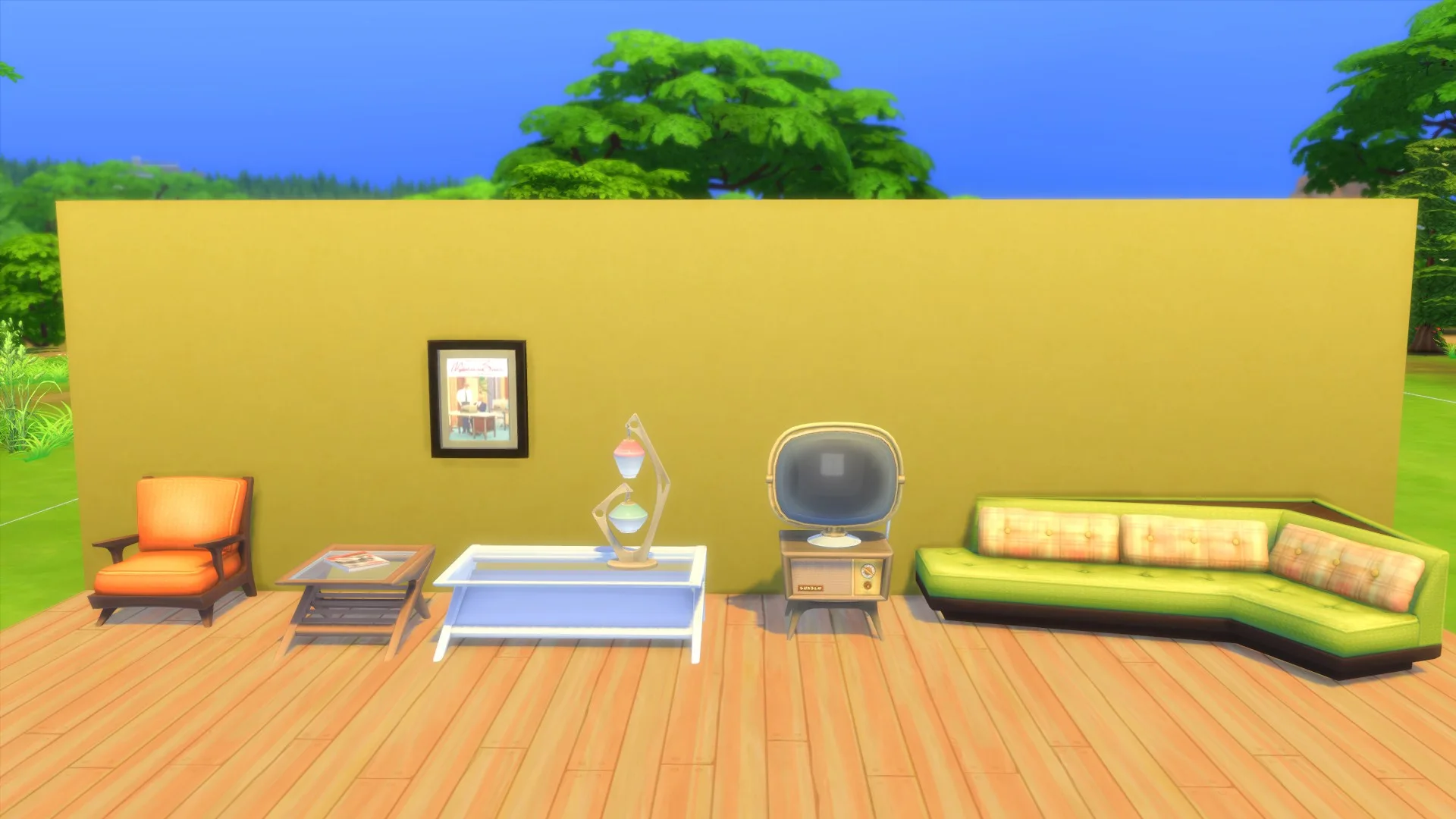 Go Retro with this Sims 4 Living Room CC Set!