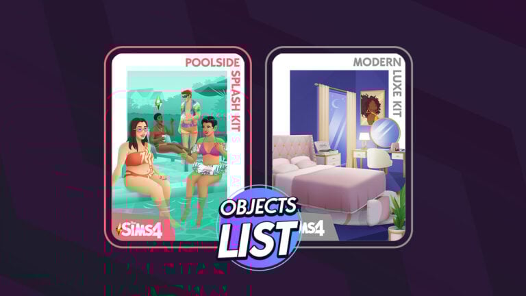 The Sims 4 Kits Items List: Modern Luxe and Poolside Splash