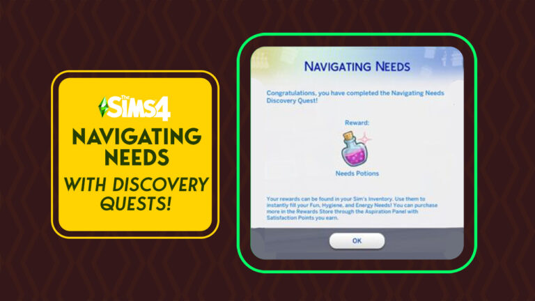 Sims 4 Navigating Needs