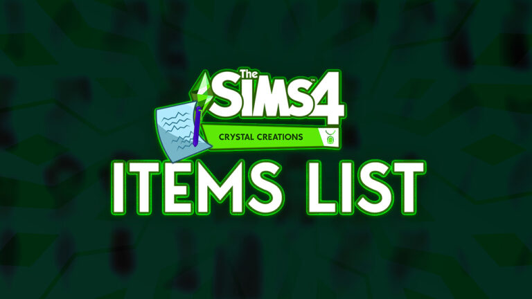 The Sims 4 Crystal Creations: CAS and Build Objects Preview