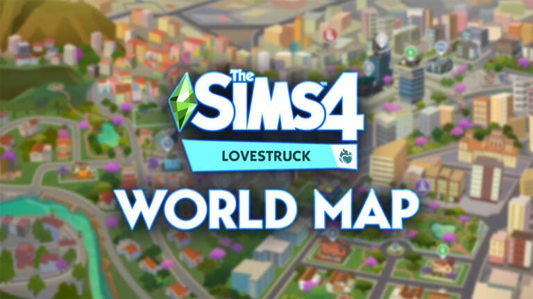 The Sims 4 Lovestruck: World Map Overview