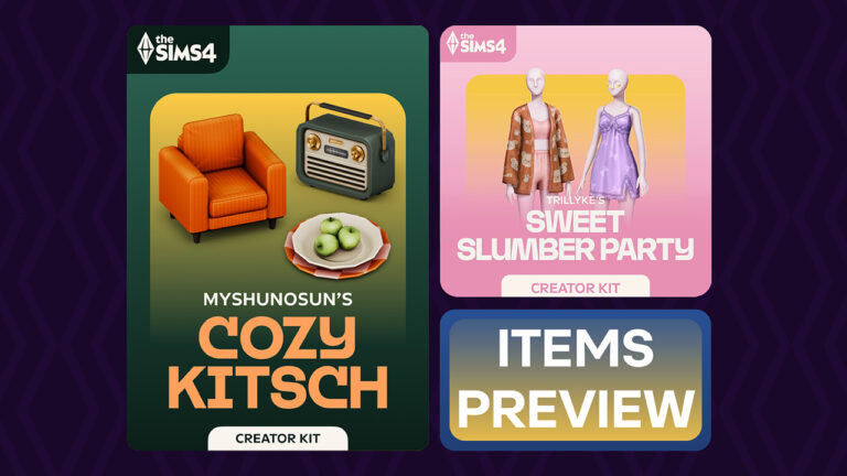 The Sims 4 Creator Kits: Cozy Kitsch and Sweet Slumber Party Items