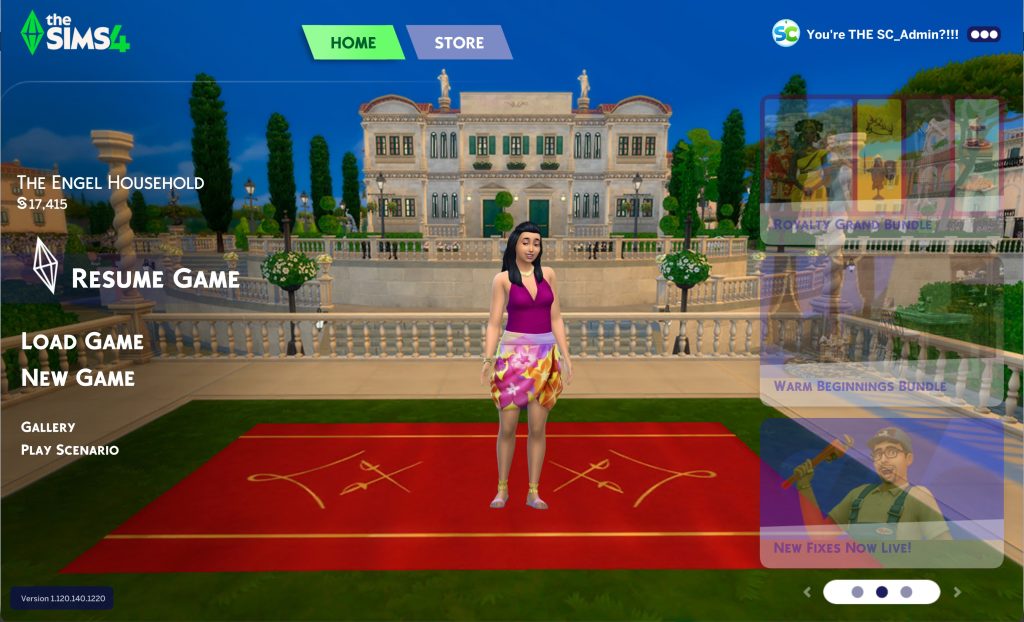 sims 4 royalty legacy main menu