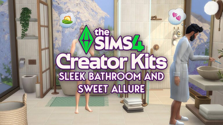 The Sims 4 Creator Kits Leak: Sleek Bathroom and Sweet Allure