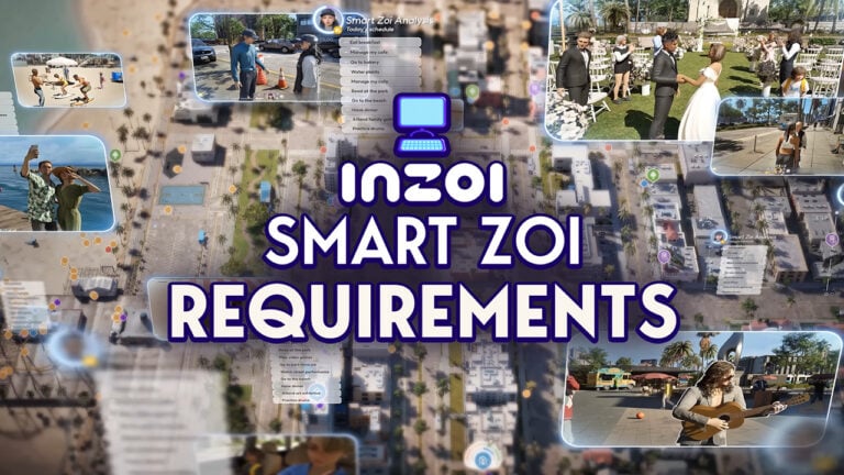 InZOI Smart Zoi Feature Has Higher System Requirements