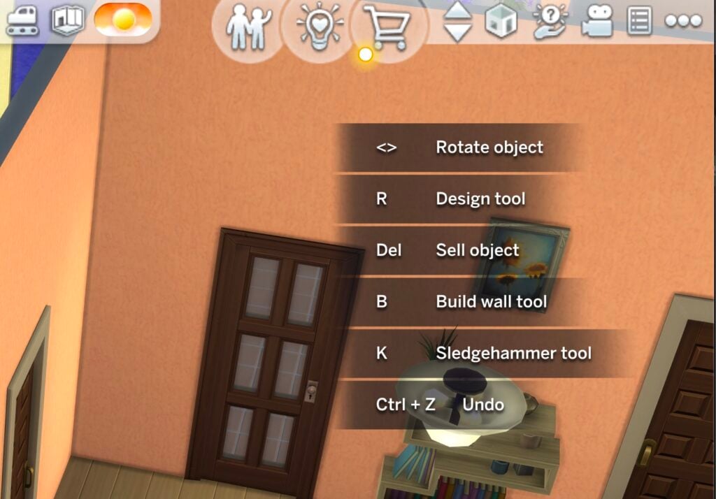 The New Sims 4 Control Overlay for PC and How to Disable It 4 The Sims 4 Control Overlay Menu in Build Mode