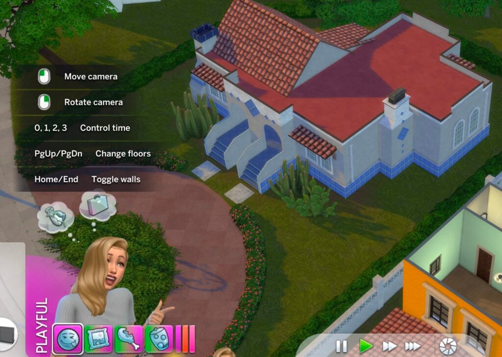 The New Sims 4 Control Overlay for PC and How to Disable It 2 The Sims 4 Control Overlay Menu in Live Mode