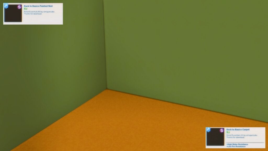 Sims 4 Retail Essentials CC Set Basic Walls n Floors
