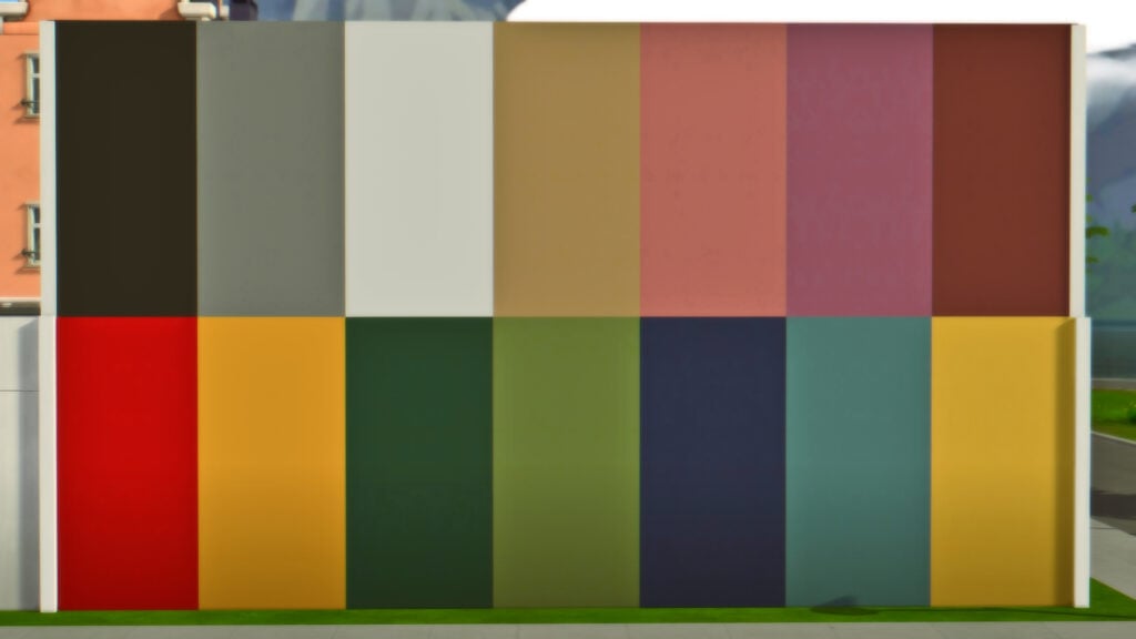 Sims 4 Retail Essentials CC Set Basic Walls Swatches
