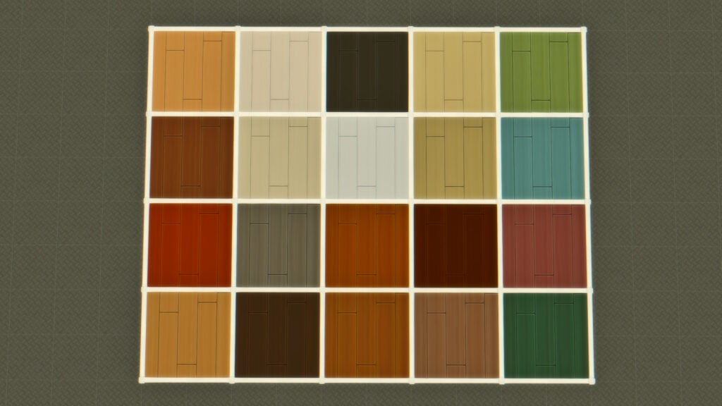Sims 4 Retail Essentials CC Set Basic Wood Floor Swatches
