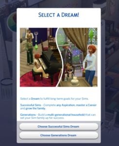 The Sims 4 Dream Quests- Select Dream 2, lunar_britney