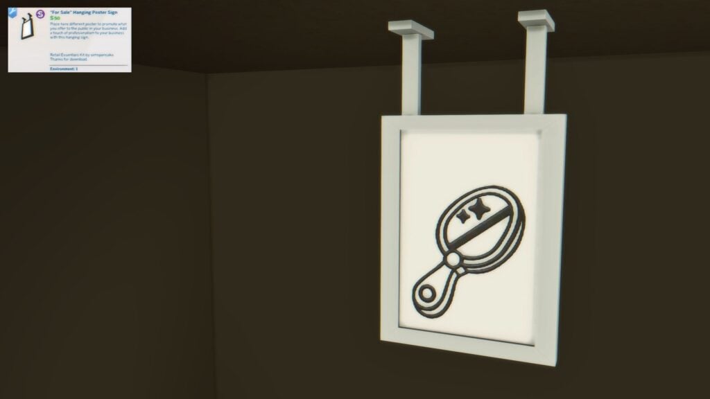 Sims 4 Retail Essentials CC Set Sign Normal