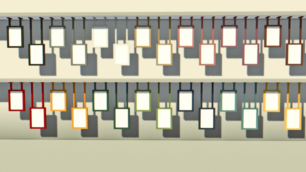 Sims 4 Retail Essentials CC Set Sign Swatches