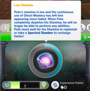The Sims 4 Ghost Powers: Life and Death Occult Progression Guide 6 The Sims 4 Ghost Powers Life and Death- Low Stamina