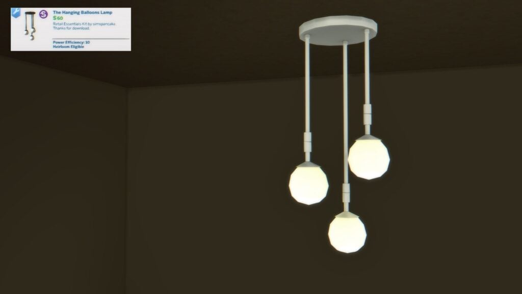 Sims 4 Retail Essentials CC Set Lamp