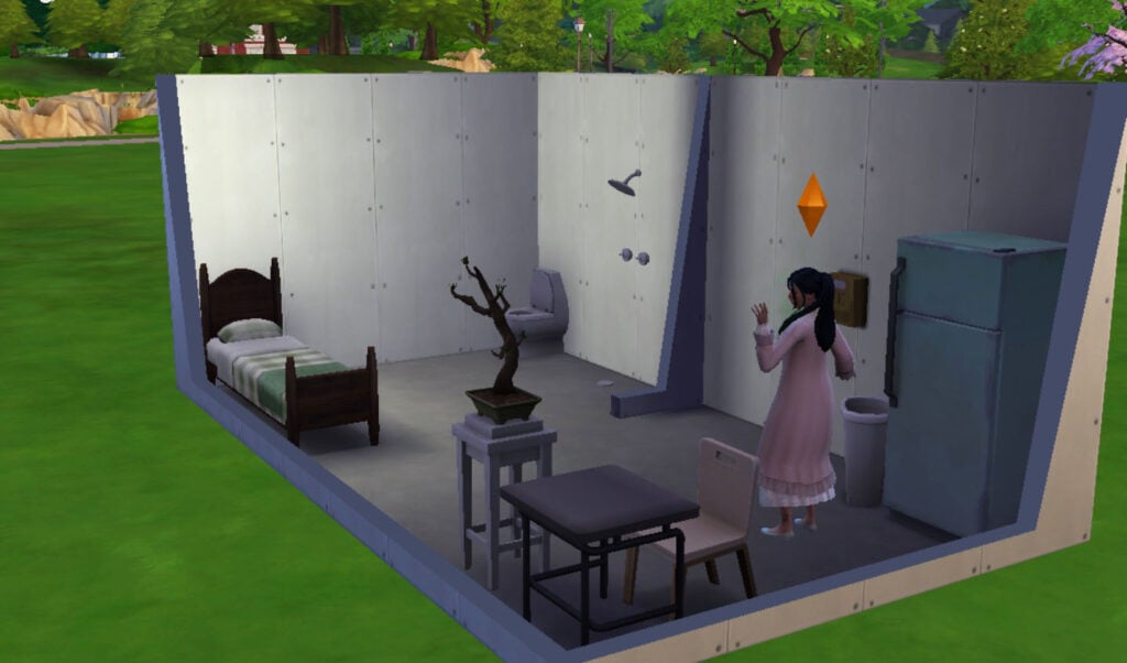 Let's Try The Sims 4 One Tile Box Challenge (Rules & Playthrough) 11 One Tile Box Challenge- Basic Needs