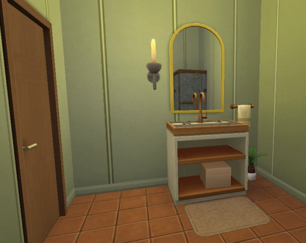 Let's Try The Sims 4 One Tile Box Challenge (Rules & Playthrough) 27 One Tile Box Challenge- Bathroom