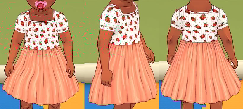 ABSOLUTELY ADORABLE: Paralives Babies and Toddlers Content Reveal! 13 ParalivesPinkDress