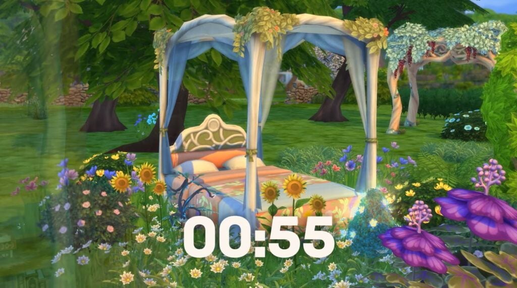 Over 100 Screens from The Sims 4 Enchanted by Nature Reveal 6 sims 4 enchanted by nature reveal screens countdown. Fairy bedroom slowly going from inside to outside.