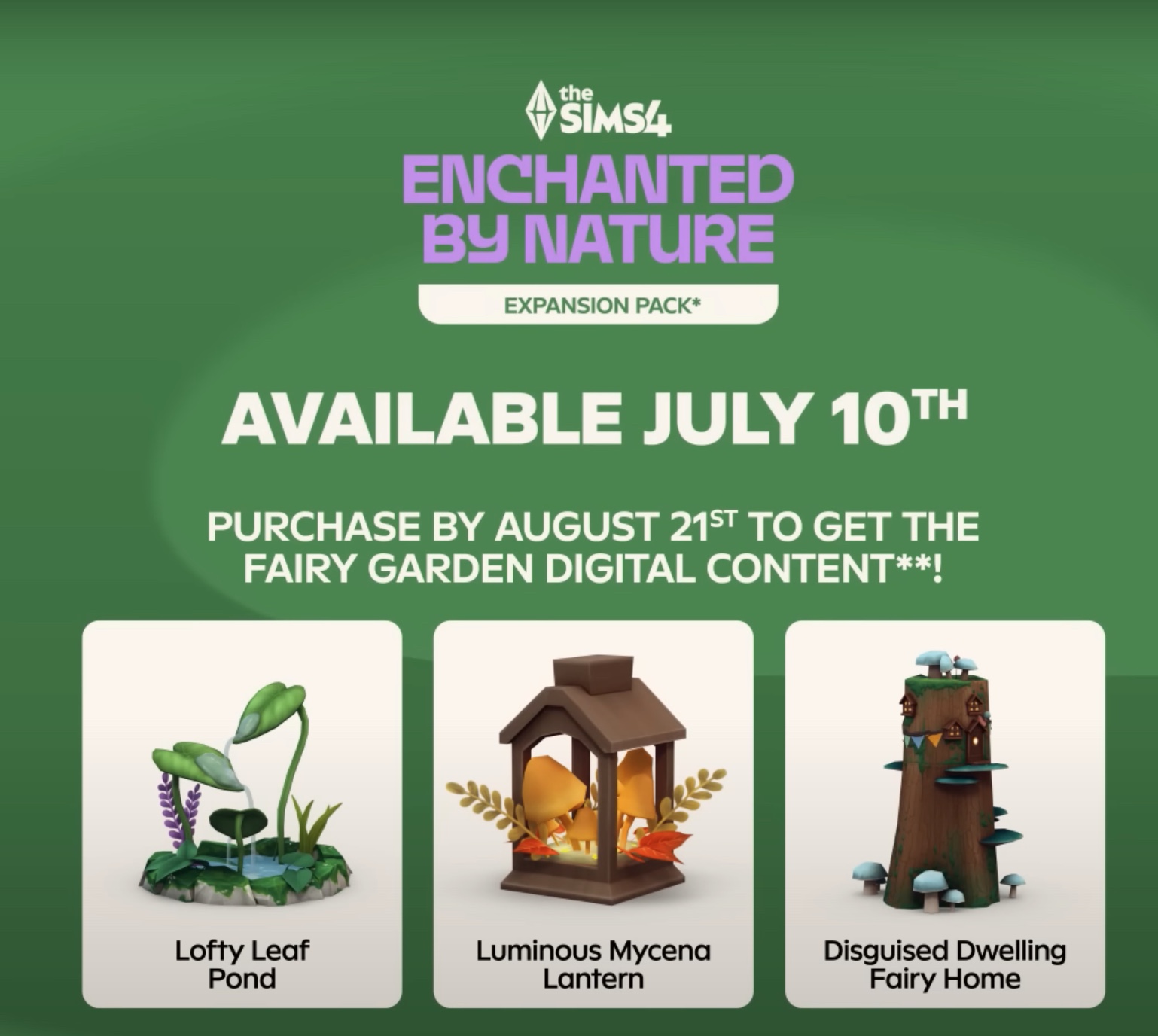 Countdown to The Sims 4 Enchanted by Nature Release