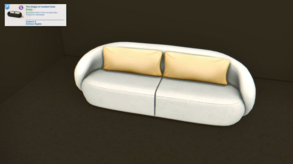 Sims 4 Retail Essentials CC Set Sofa