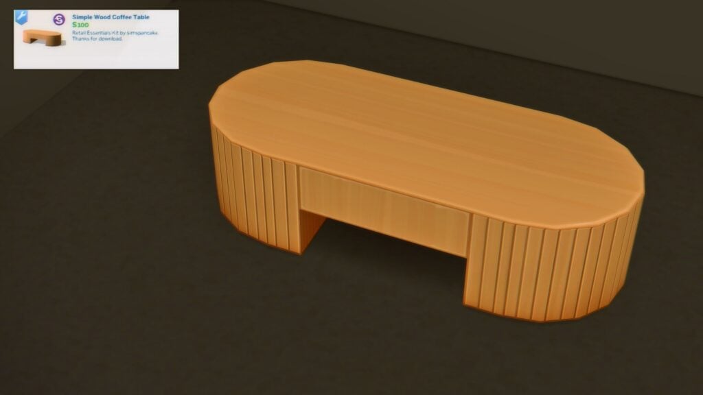 Sims 4 Retail Essentials CC Set Coffee Table