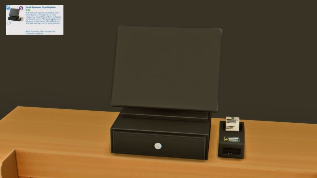 Sims 4 Retail Essentials CC Set Cash Register
