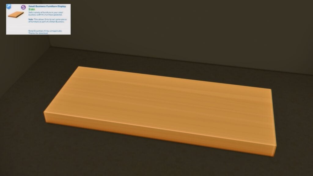 Sims 4 Retail Essentials CC Set Furniture Display
