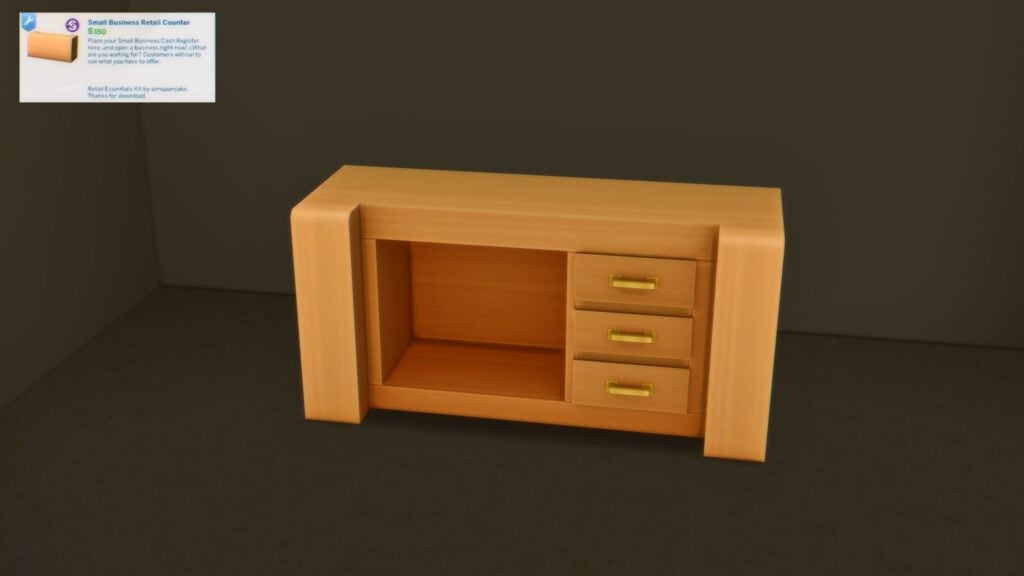 Sims 4 Retail Essentials CC Set Retail Counter
