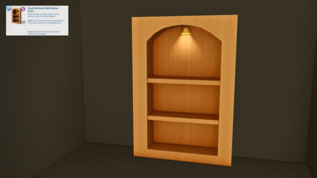 Sims 4 Retail Essentials CC Set Wall Display