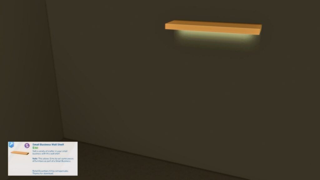 Sims 4 Retail Essentials CC Set Wall Shelf