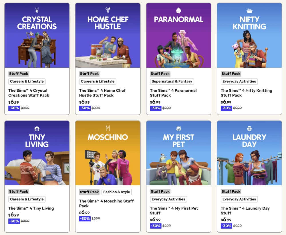 Deal Alert: Huge Savings During The Sims 4 Mid-Summer Sale! 5 Sims 4 Mid-Summer Sale stuff packs