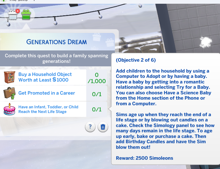 the sims 4 dream quests
