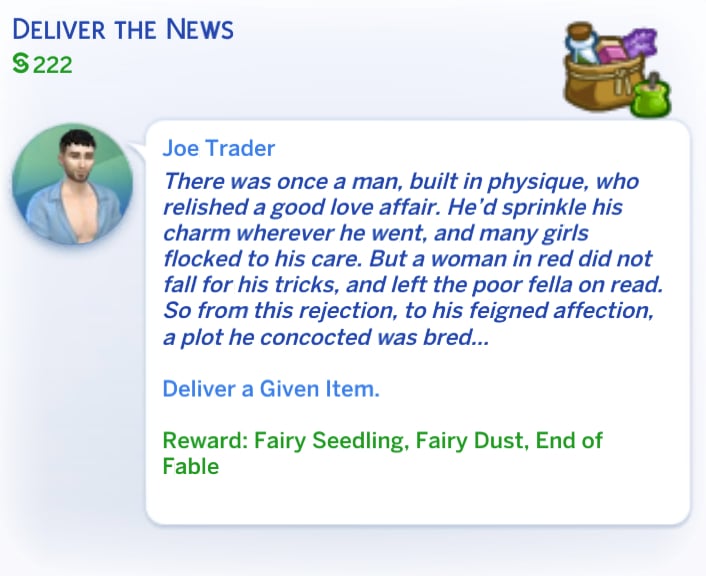 Spinning a Tale: Guide to Fables in The Sims 4 Enchanted by Nature 15 Deliver the News Fable