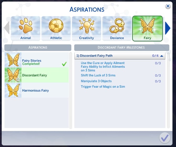 The Sims 4 Enchanted by Nature Aspirations Guide 10 Discordant Fairy