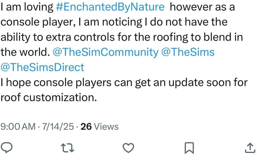 Sims 4 enchanted by nature impressions, Console