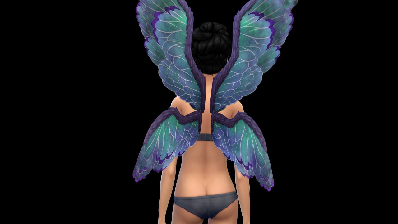 The Sims 4 Enchanted by Nature CAS Overview: Wings & Things 257 FEMWING 9 edited