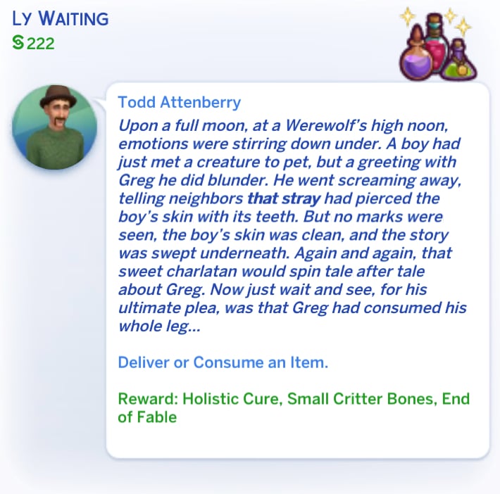 Spinning a Tale: Guide to Fables in The Sims 4 Enchanted by Nature 17 Ly Waiting Fable
