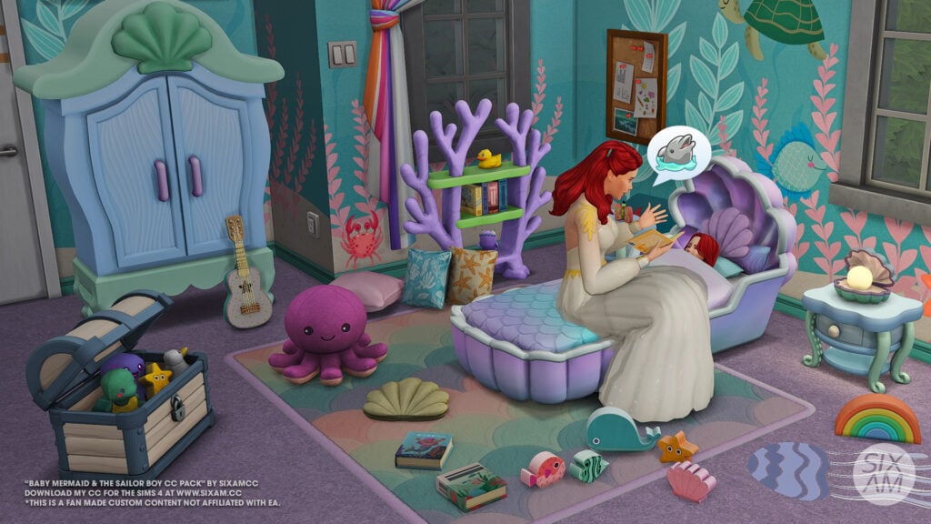 The Sims 4 Baby Mermaid & The Sailor Boy CC Pack Overview 2 Pictures SixamCC Baby Mermaid and The Sailor Boy CC Pack For The Sims 4 1