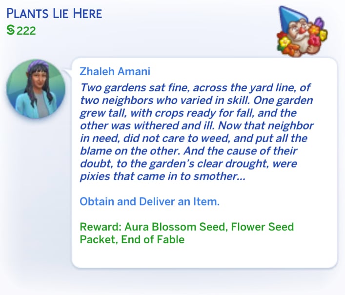 Spinning a Tale: Guide to Fables in The Sims 4 Enchanted by Nature 27 Plants Lie Here Fable