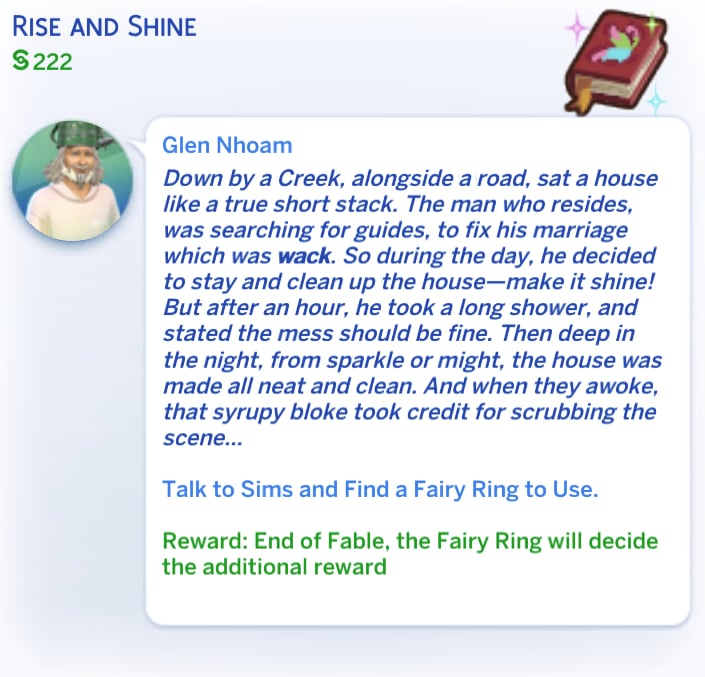 Spinning a Tale: Guide to Fables in The Sims 4 Enchanted by Nature 29 Rise and Shine Fable