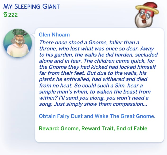 Spinning a Tale: Guide to Fables in The Sims 4 Enchanted by Nature 25 My Sleeping Giant Fable